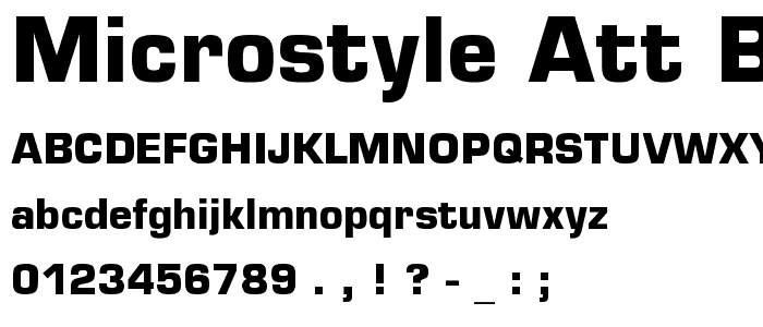 Microstyle ATT Bold font
